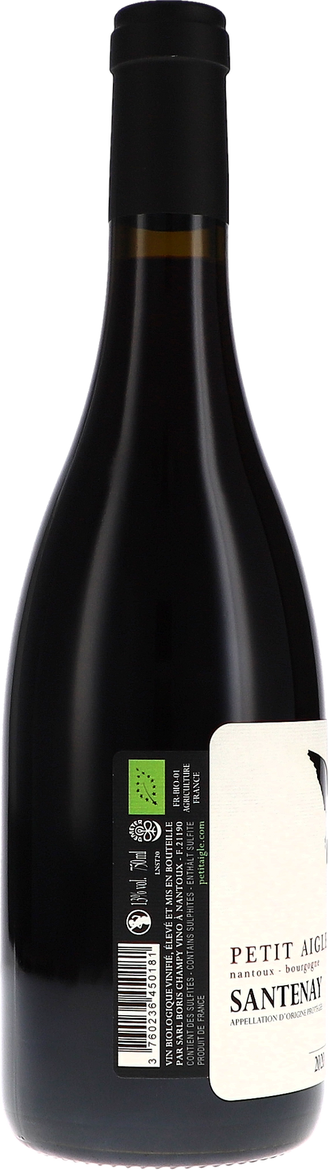 Boris Champy Santenay, Petit Aigle AOP 2020 BIO Rücketikett