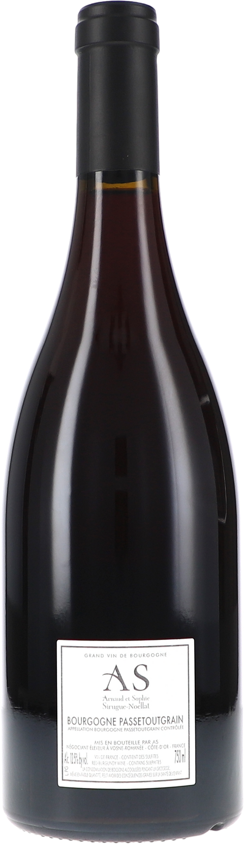 AS Sirugue-Noëllat Bourgogne Passetoutgrains rouge AOC 2023 Rücketikett