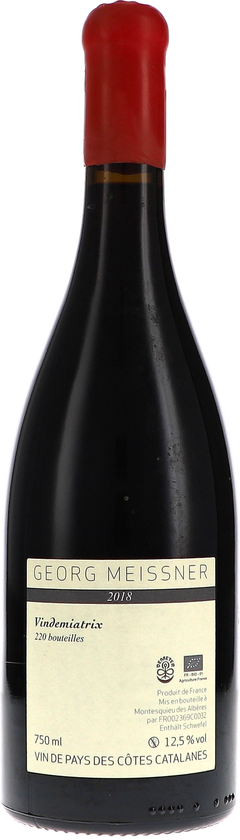 Georg Meissner Vindemiatrix, Côtes des Catalanes 2018 BIO