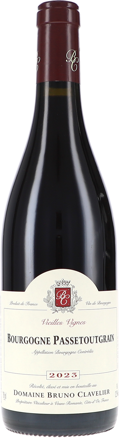 Bruno Clavelier Bourgogne Passetoutgrain, Vieilles Vignes AOC 2023 BIO
