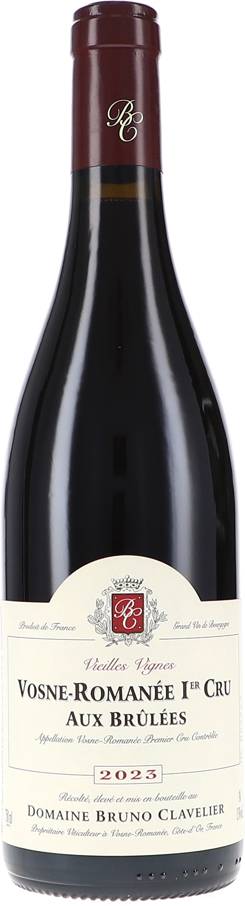 Bruno Clavelier Vosne-Romanée 1er Cru "Aux Brulées" Vieilles Vignes AOC 2023 BIO