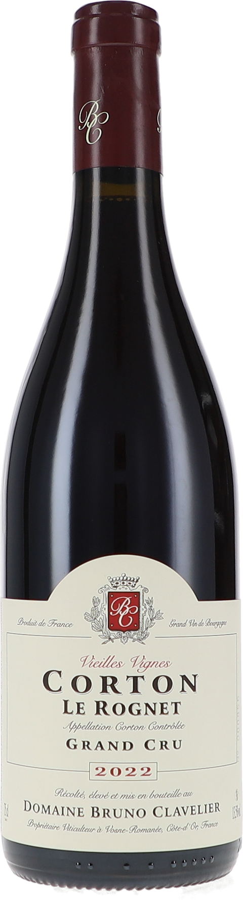 Bruno Clavelier Corton Grand Cru "Le Rognet" Vieilles Vignes AOC 2022 BIO