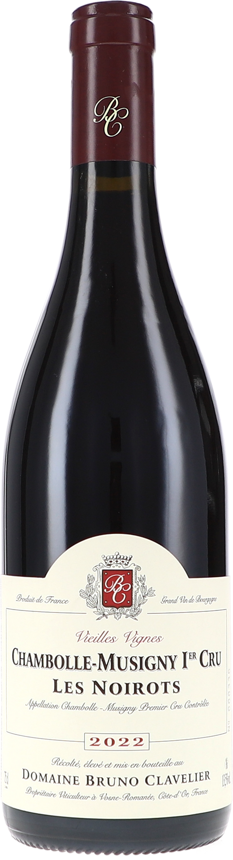 Bruno Clavelier Chambolle-Musigny 1er Cru "Les Noirots" Vieilles Vignes AOC 2022 BIO