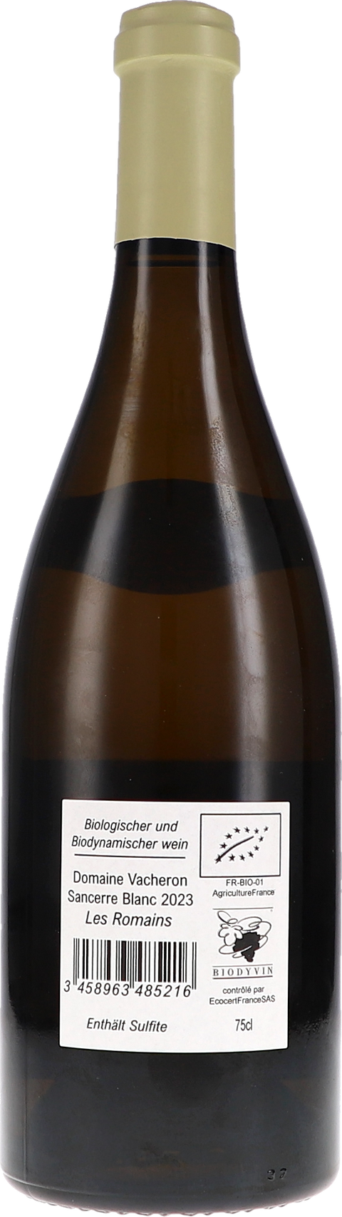 Vacheron Sancerre blanc "Les Romains" AOC 2023 BIO Rücketikett