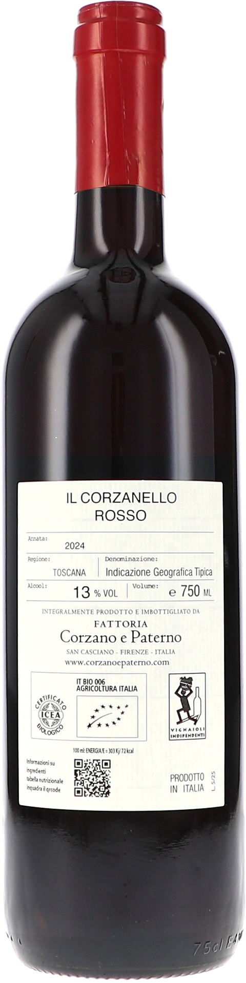 Corzano e Paterno Il Corzanello Rosso IGT 2024 BIO