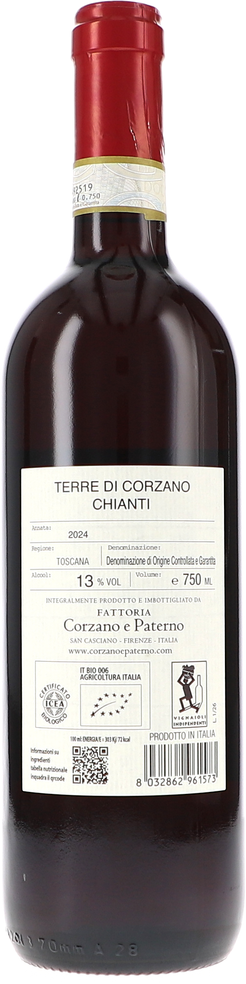 Corzano e Paterno Chianti "Terre di Corzano" DOCG 2024 BIO