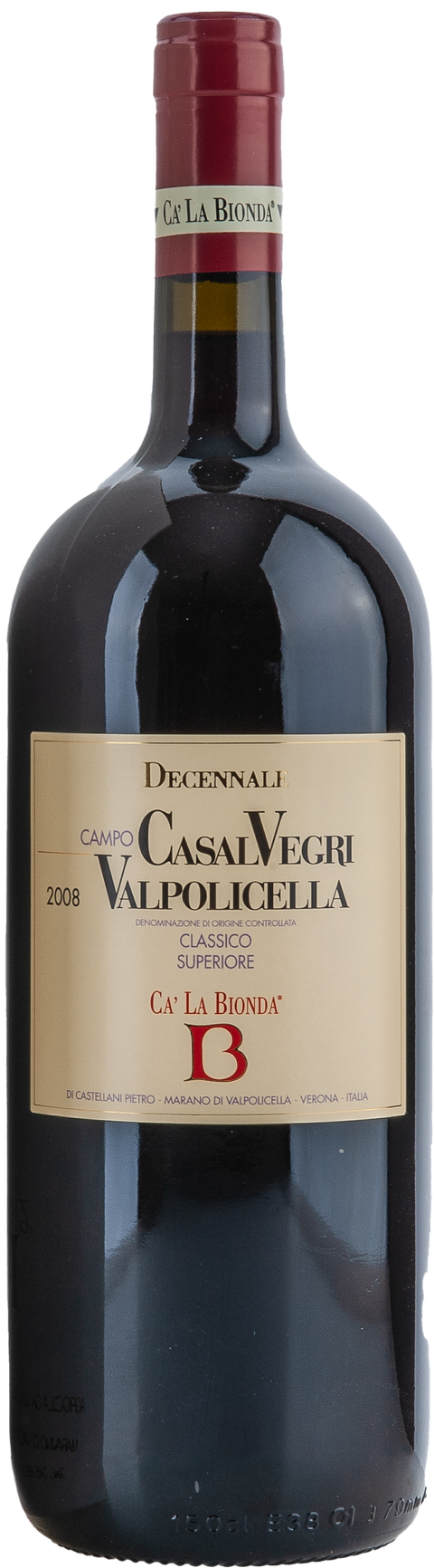 Ca´ La Bionda Valpolicella Classico Superiore DOC Casal Vegri Decannale 2008 1,5L