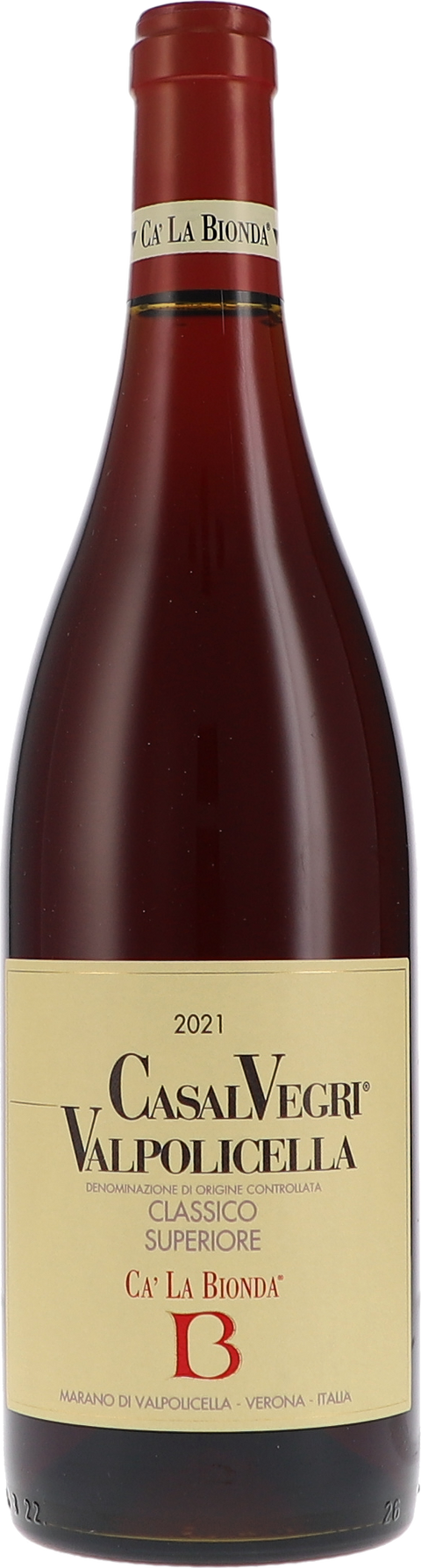 Ca´ La Bionda Valpolicella Classico Superiore DOC Casal Vegri 2021 BIO
