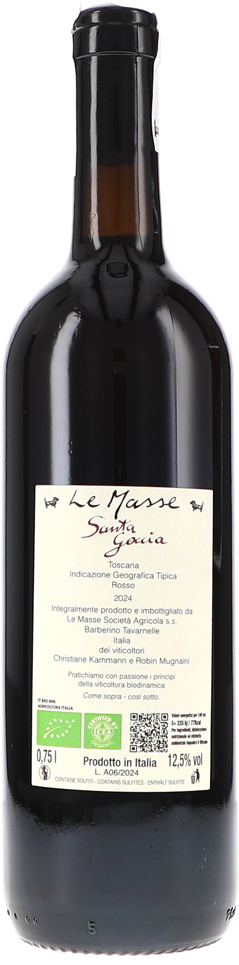 Le Masse Santa Goccia Toscana IGT 2024 BIO