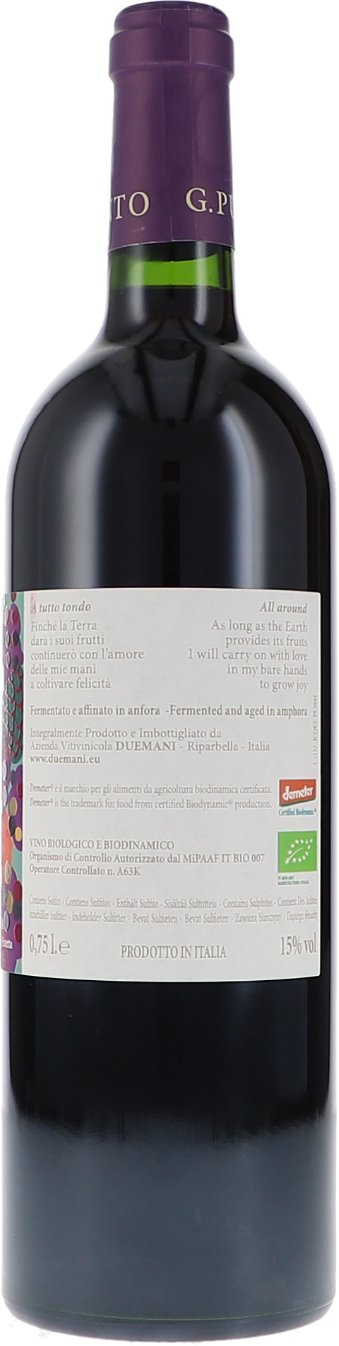 Duemani G.Punto Costa Toscana IGP 2020 BIO