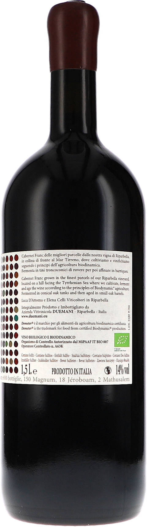 Duemani Duemani Costa Toscana IGP 2019 1,5L BIO