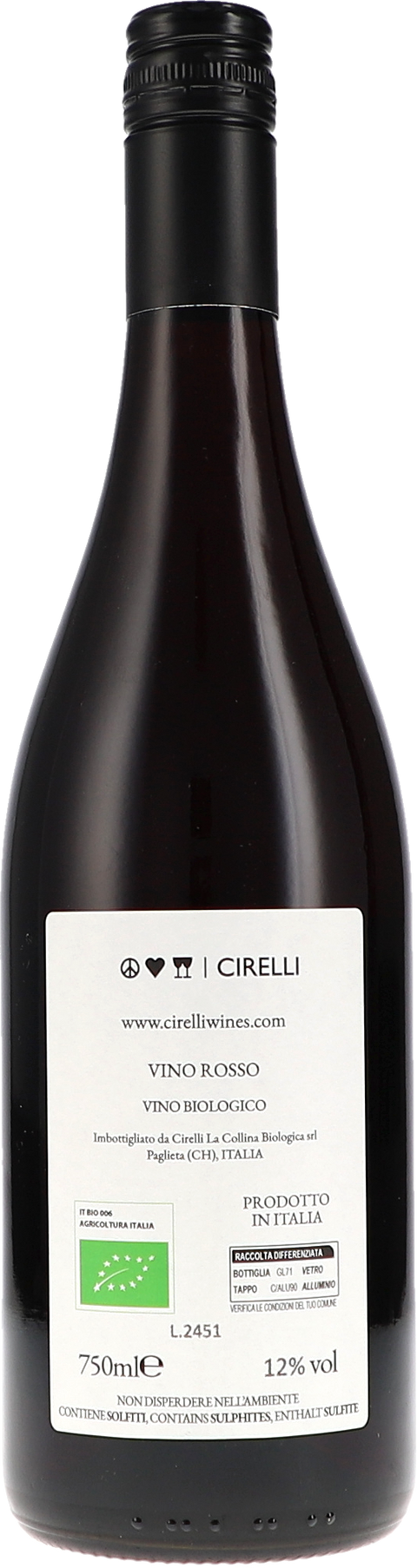 Cirelli Vino Rosso BIO
