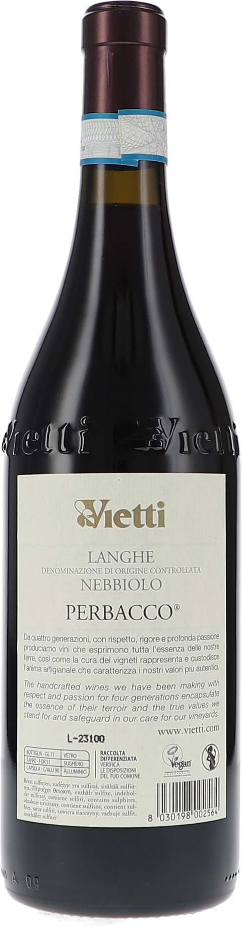 Vietti Langhe Nebbiolo Perbacco DOC 2021 1,5L
