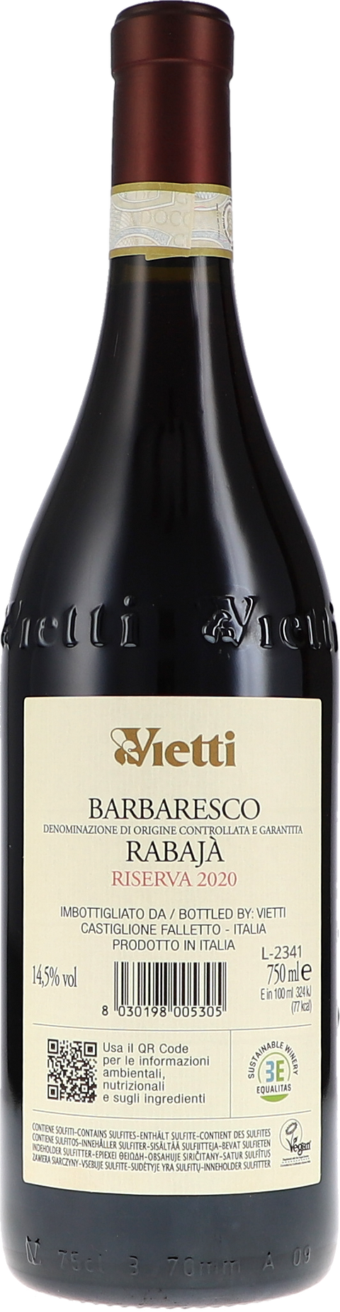 Vietti Barbaresco DOCG Rabajà Riserva 2020