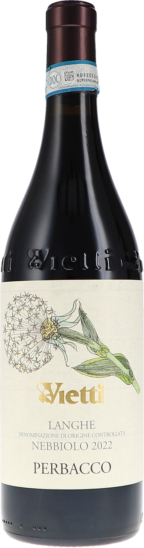 Vietti Nebbiolo Langhe Perbacco 2022 Frontetikett