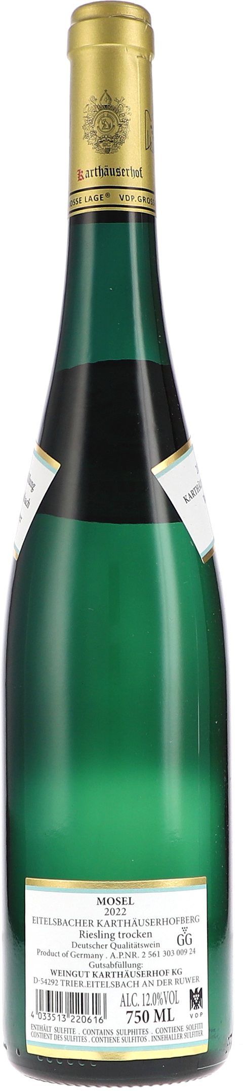 Karthäuserhof Riesling Karthäuserhof Grosses Gewächs 2022 Rücketikett