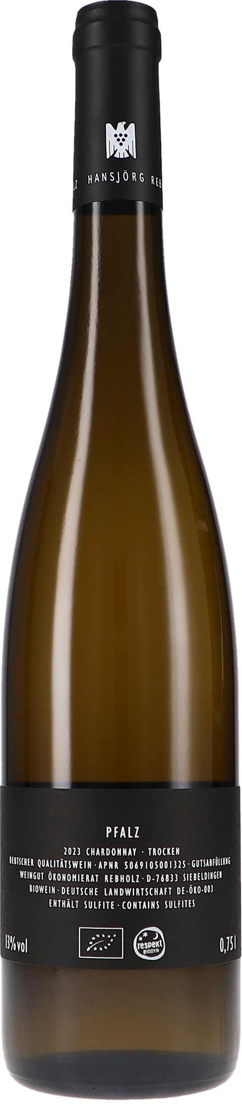 Ökonomierat Rebholz R' Chardonnay trocken 2023 BIO Rücketikett