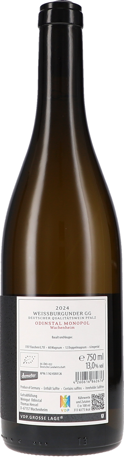Odinstal Weissburgunder GG, Monopol 2024 BIO