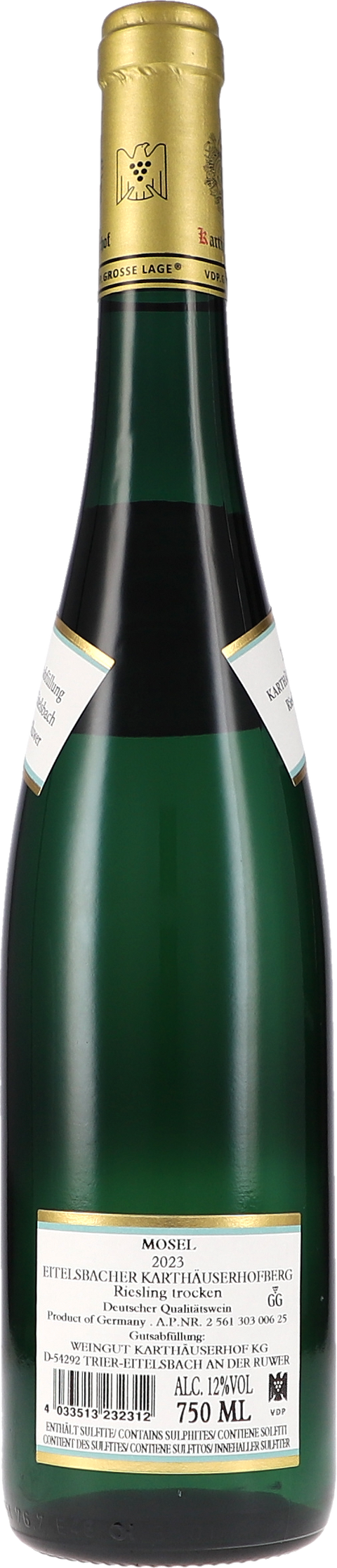 Karthäuserhof Riesling Karthäuserhof Grosses Gewächs 2023 Rücketikett