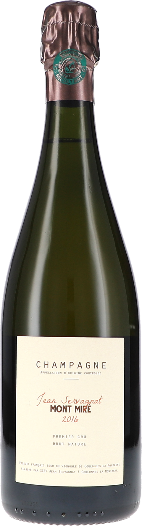 Jean Servagnat Mont Miré, Premier Cru Brut Nature 2016