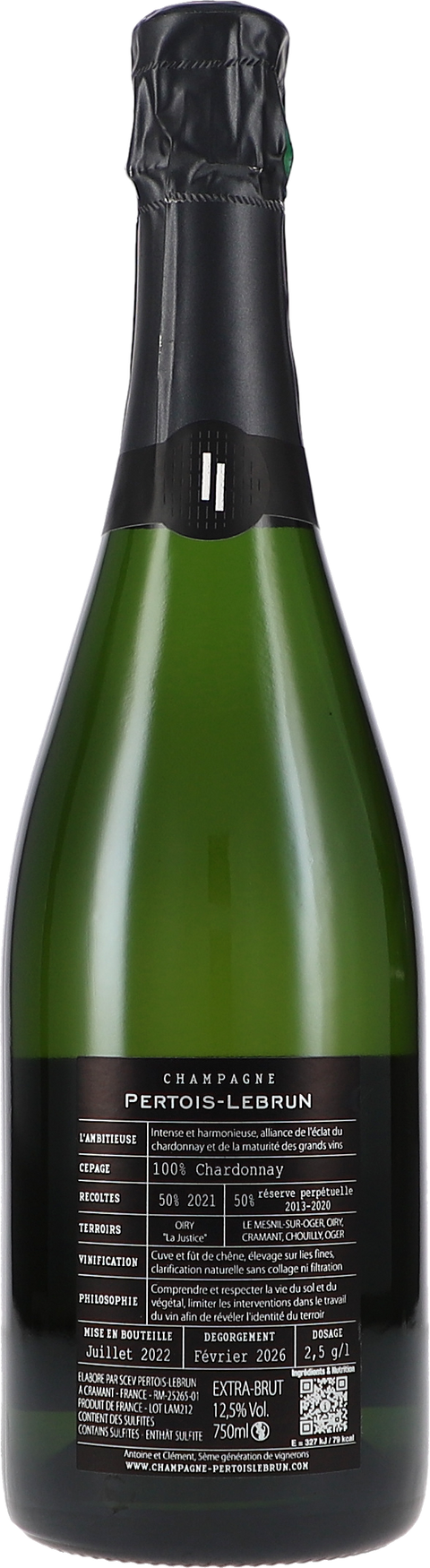 Pertois-Lebrun L'ambitieuse 2021+Réserve, Grand Cru Blanc de Blancs Extra Brut
