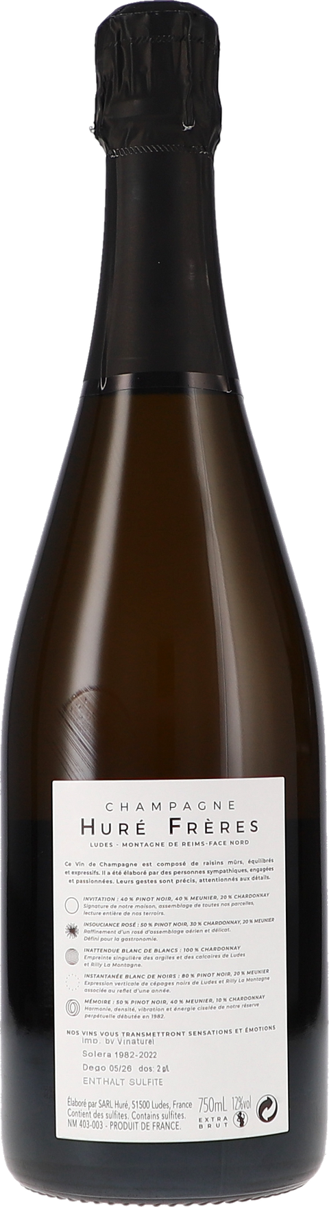 Huré Frères Mémoire, Solera 1982/2022, Extra Brut