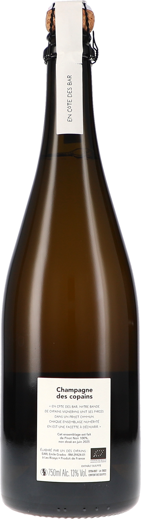Olivier Horiot Emile Grados, Champagne des Copains ensemblage N°02, Extra Brut 2021 BIO