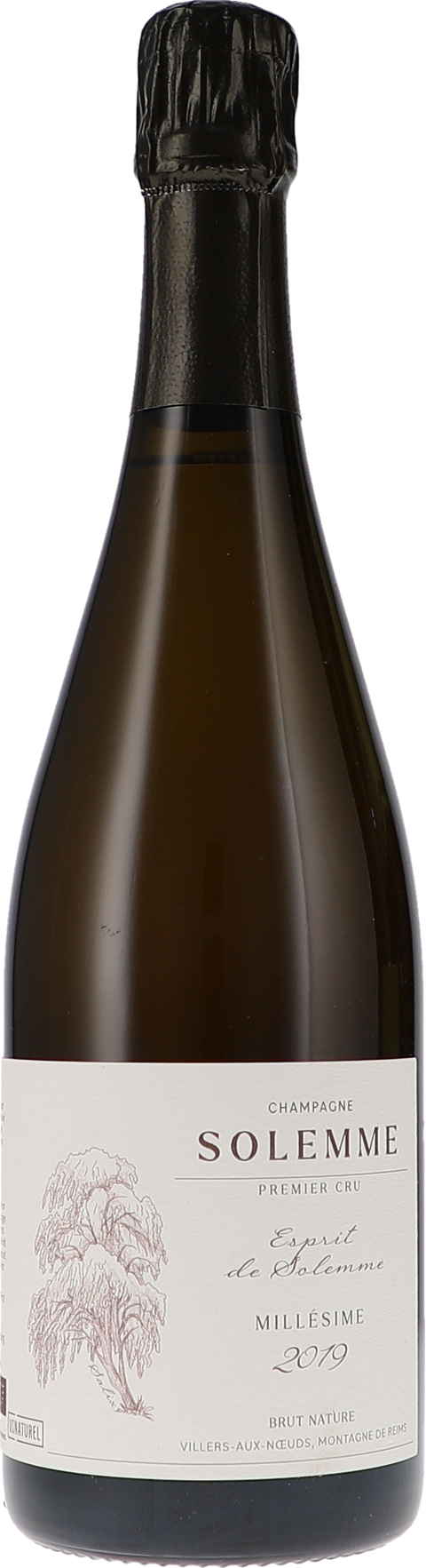 Solemme Esprit de Solemme, 1er Cru Brut Nature, Millésimé 2019 BIO