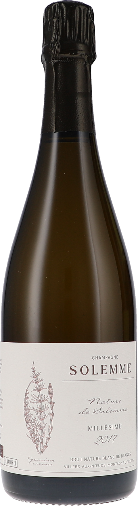 Solemme Nature de Solemme, Blanc de Blancs, Brut Nature, Millésimé 2017 BIO