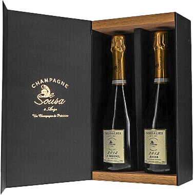 De Sousa et Fils 2er-Kiste Cuvée Caudalies "Avize" & "Le Mesnil" Grand Cru 2012 1,5L BIO