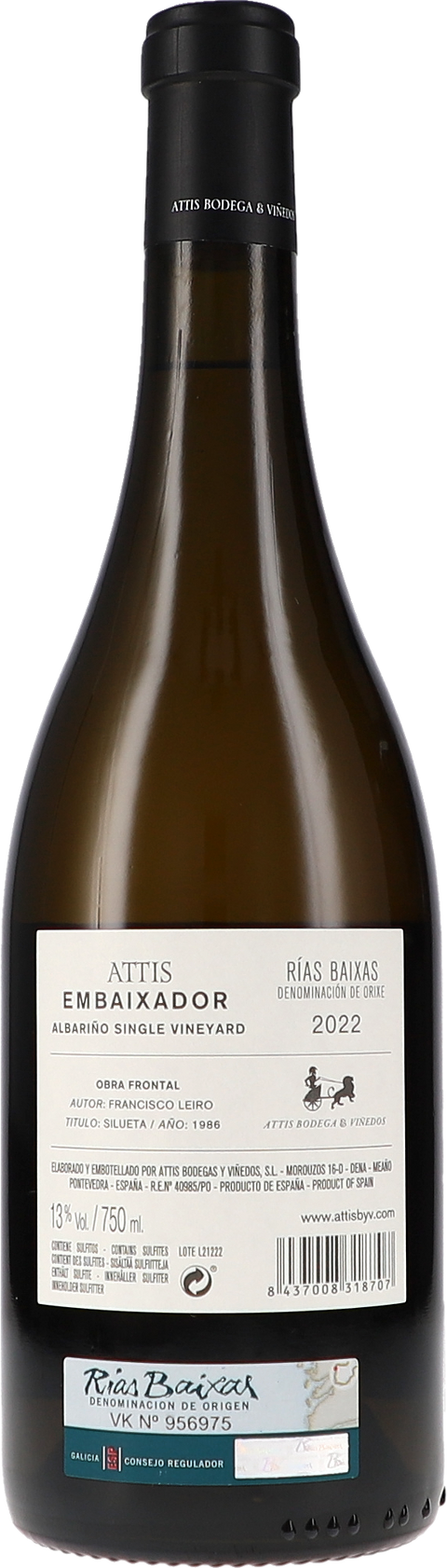 Attis Bodegas y Vinedos Embaixador 2022 Rücketikett