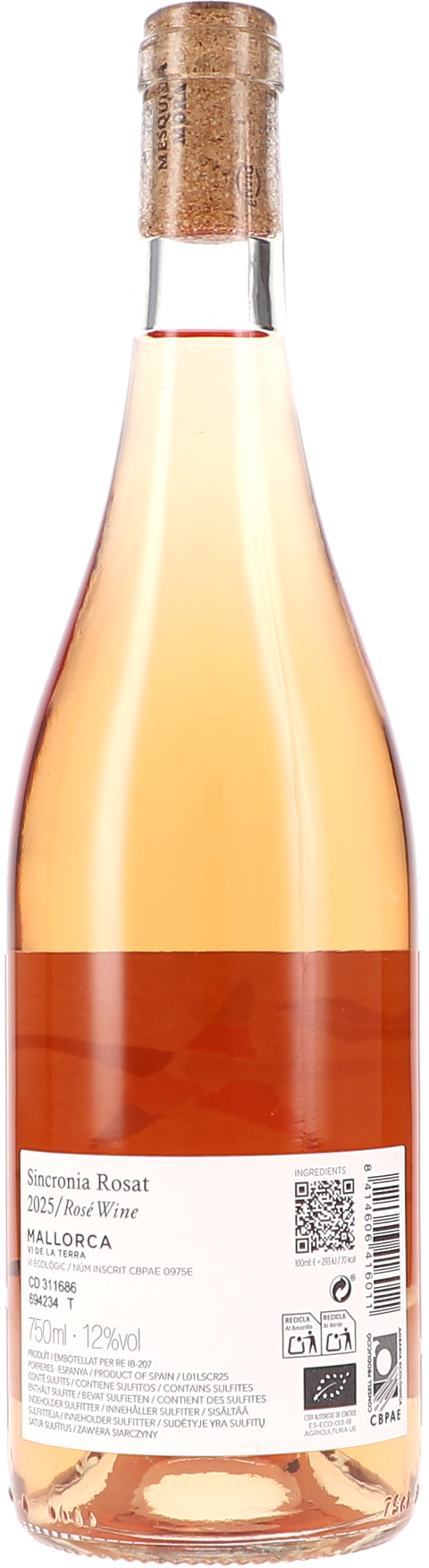 Mesquida Mora Sincronia Rosat IGP 2025 BIO