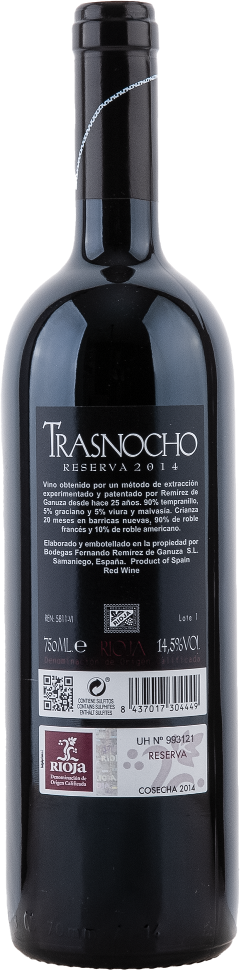 Remirez de Ganuza Transnocho Reserva 2014