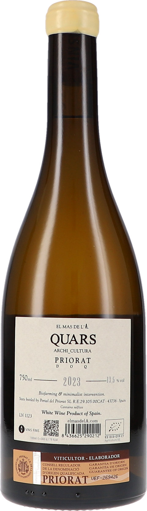 Portal del Priorat El Mas de l'A., Quars 2023 BIO