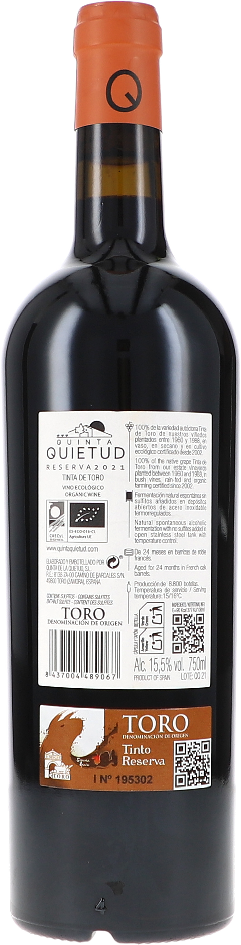Quinta de la Quietud Reserva 2021 BIO