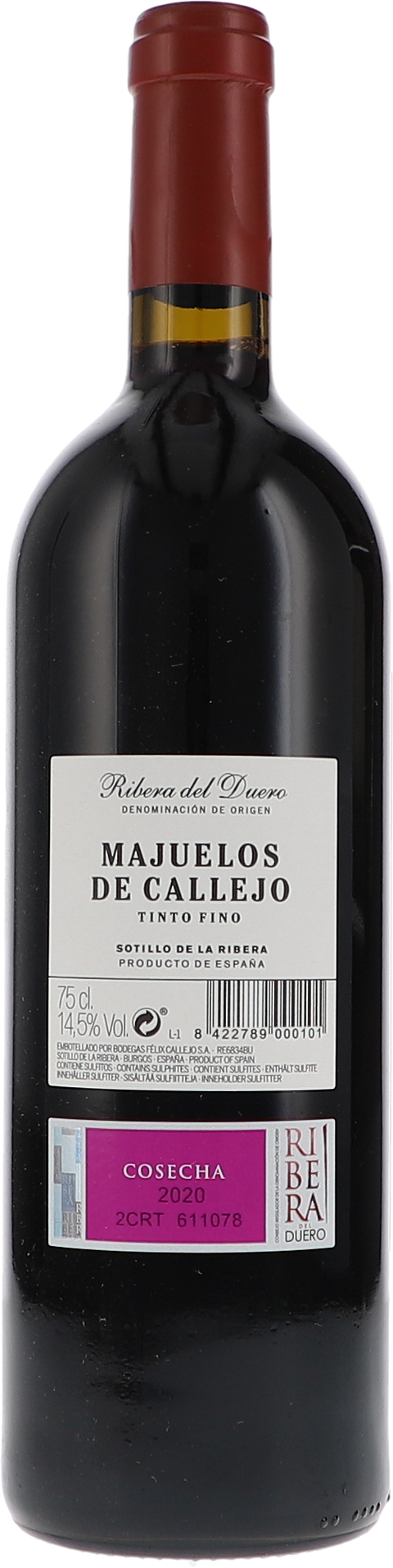 Felix Callejo Majuelos de Callejo 2020 Rücketikett