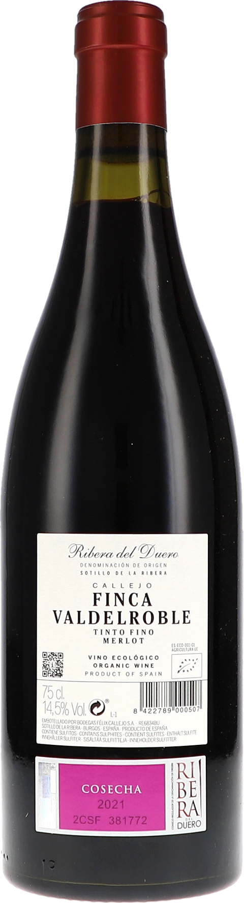 Felix Callejo Finca Valdelroble 2021 BIO Rücketikett