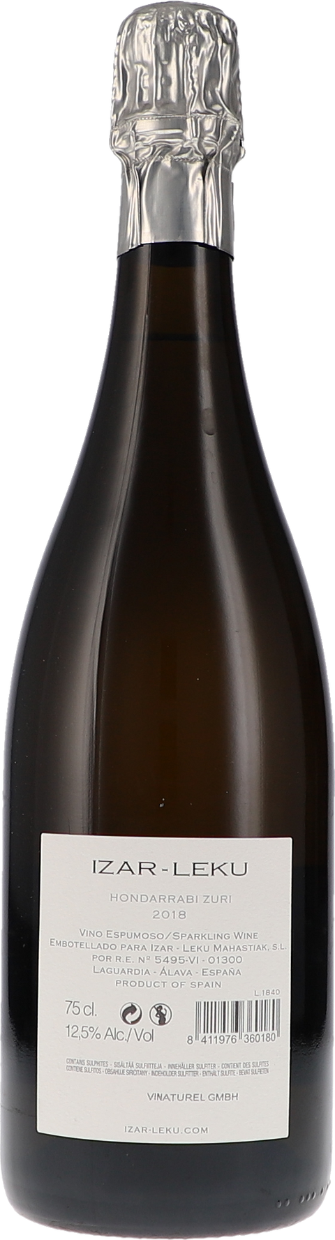 Artadi IZAR-LEKU Espumoso/Sparkling Brut Nature 2018 Rücketikett