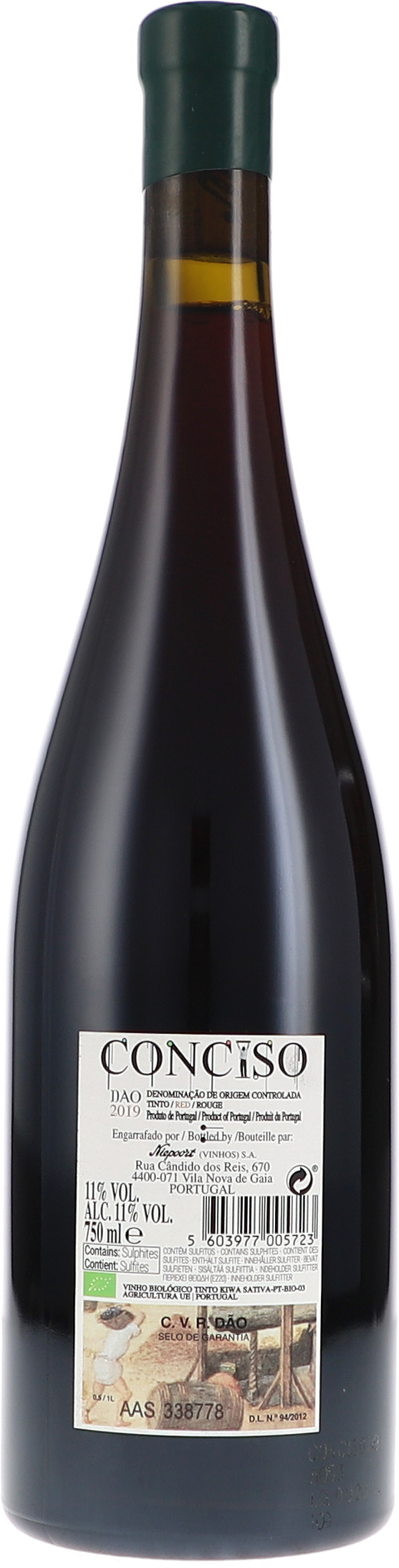 Quinta da Lomba - Niepoort Conciso Tinto, Dão DOC 2019 BIO Rücketikett