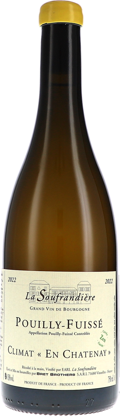 La Soufrandière Pouilly-Fuissé Climat "En Chatenay" Zen AOC 2022 BIO