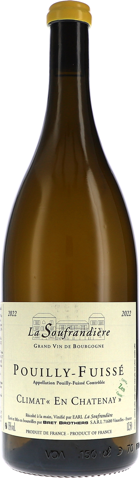 La Soufrandière Pouilly-Fuissé Climat "En Chatenay" Zen AOC 2022 1,5L BIO