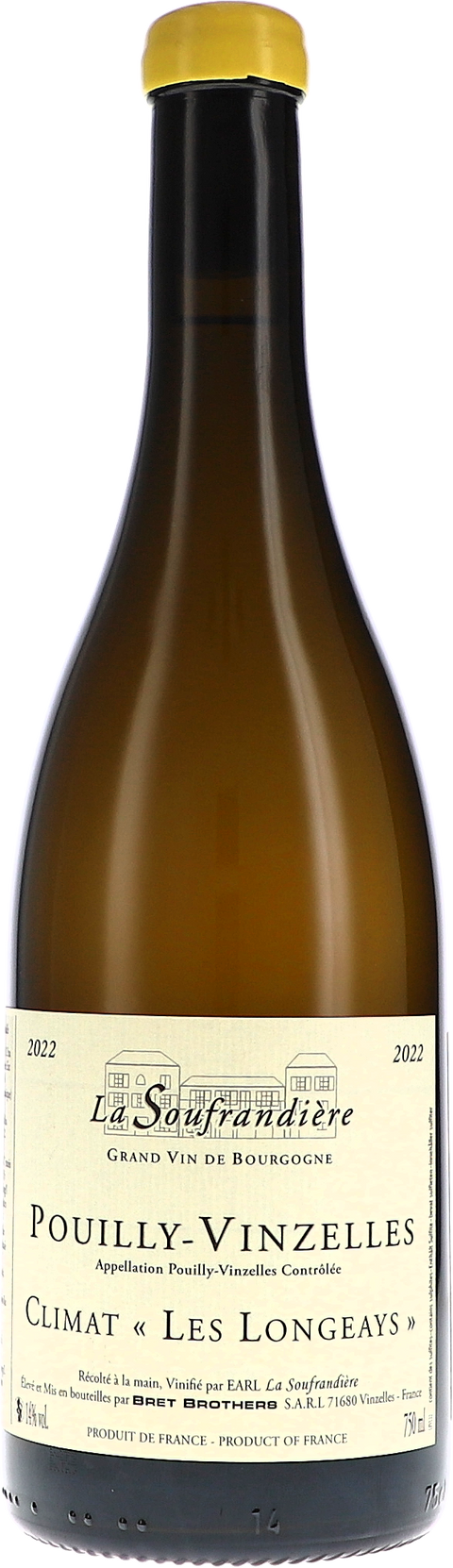 La Soufrandière Pouilly-Vinzelles Climat "Les Longeays" AOC 2022 BIO