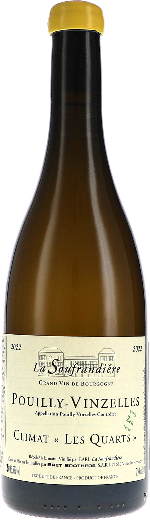 La Soufrandière Pouilly-Vinzelles Climat "Les Quarts" Zen AOC 2022 BIO