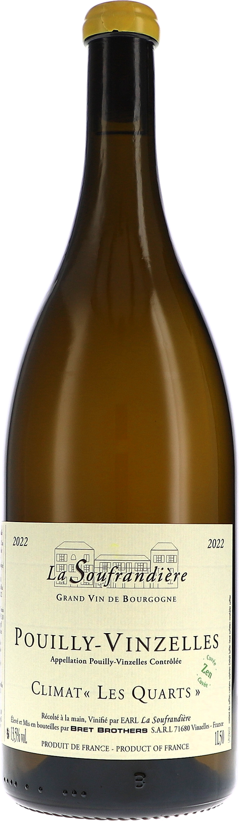 La Soufrandière Pouilly-Vinzelles Climat "Les Quarts" Zen AOC 2022 1,5L BIO