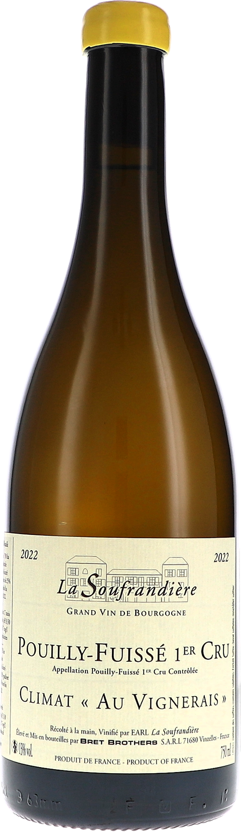 La Soufrandière Pouilly-Fuissé Climat 1er Cru "Au Vignerais" AOC 2022 BIO