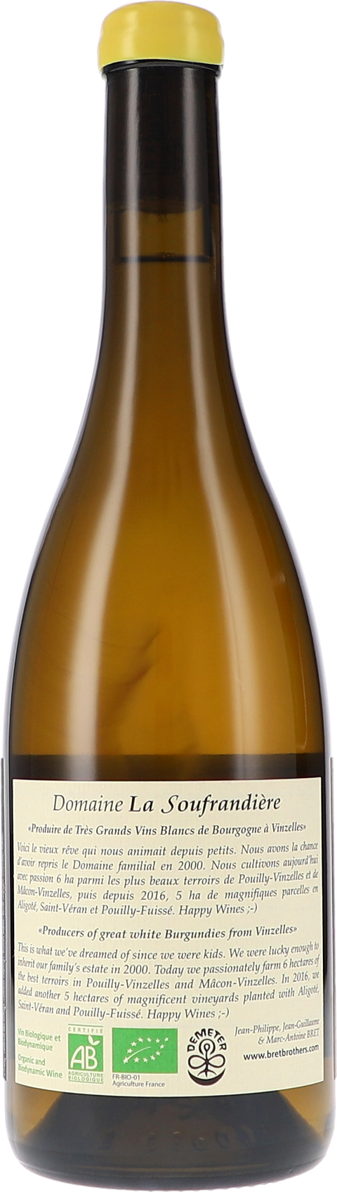 La Soufrandière "Saint-Véran Climate ""La Bonnode"" Ovoide Zen AOC" 2023 BIO Rücketikett