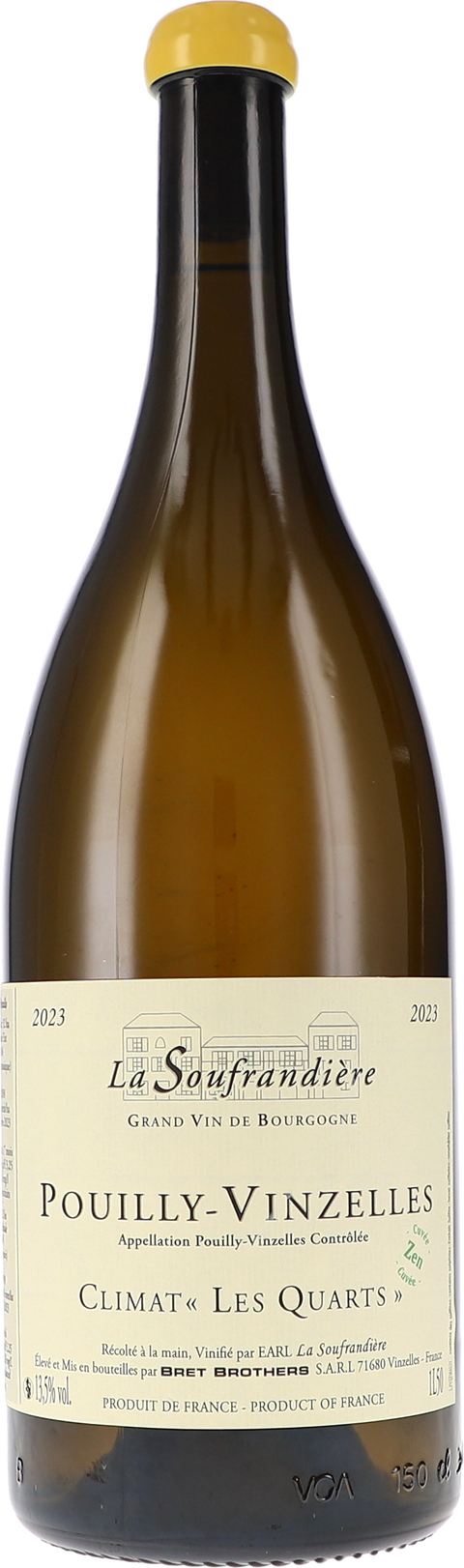 La Soufrandière Pouilly-Vinzelles Climat "Les Quarts" Zen AOC 2023 1,5L BIO