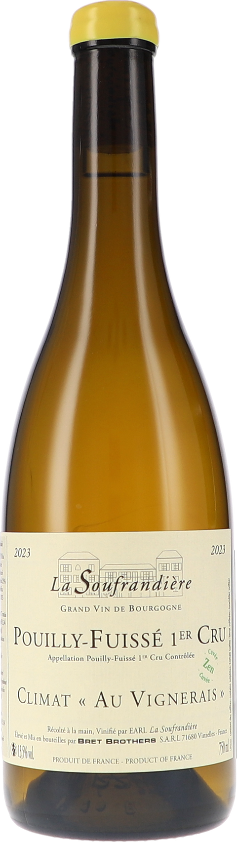 La Soufrandière Pouilly-Fuissé Climat 1er Cru "Au Vignerais" Zen AOC 2023 BIO