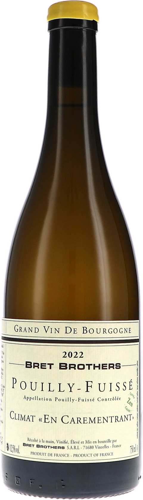 Bret Brothers Pouilly-Fuisse Climat "En Carementrant" Zen AOC 2022 BIO