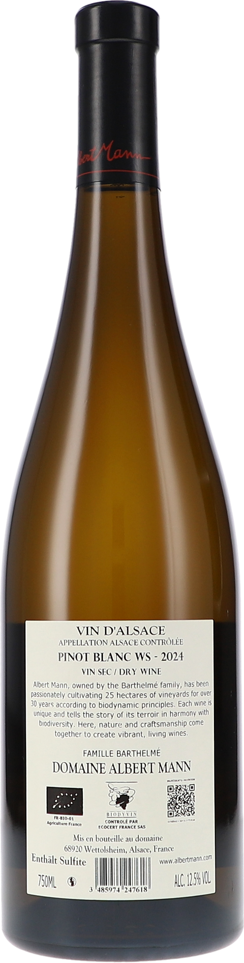 Albert Mann Pinot Blanc W-S 2024 BIO